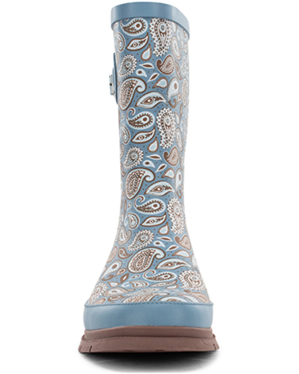 Image #4 - Western Chief Women's Bandana Print Mid Rain Boots - Round Toe, Blue, hi-res