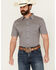 Image #1 - Cody James Men's Everett Geo Print Short Sleeve Button-Down Stretch Western Shirt - Tall , White, hi-res