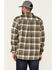 Image #2 - Hawx Men's FR Woven Plaid Print Long Sleeve Button-Down Work Shirt, Olive, hi-res