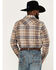 Image #4 - Pendleton Men's Canyon Small Plaid Snap Western Flannel Shirt , Brown, hi-res