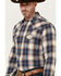 Image #2 - Cody James Men's Harvest Plaid Print Long Sleeve Snap Western Shirt, Cream, hi-res