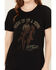 Image #3 - George Strait by Wrangler Women's Rode in on a Song Short Sleeve Graphic Tee, Black, hi-res