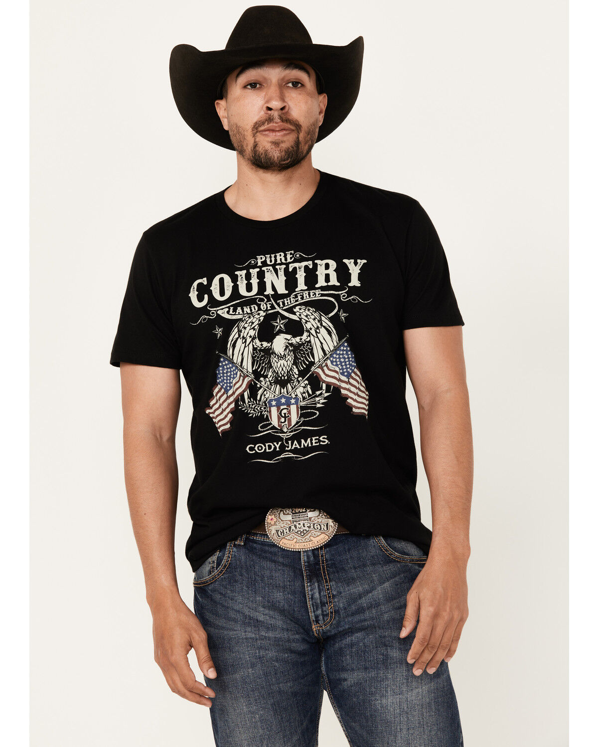 Image #2 - Cody James Men's Pure Country Short Sleeve Graphic T-Shirt, Black, hi-res