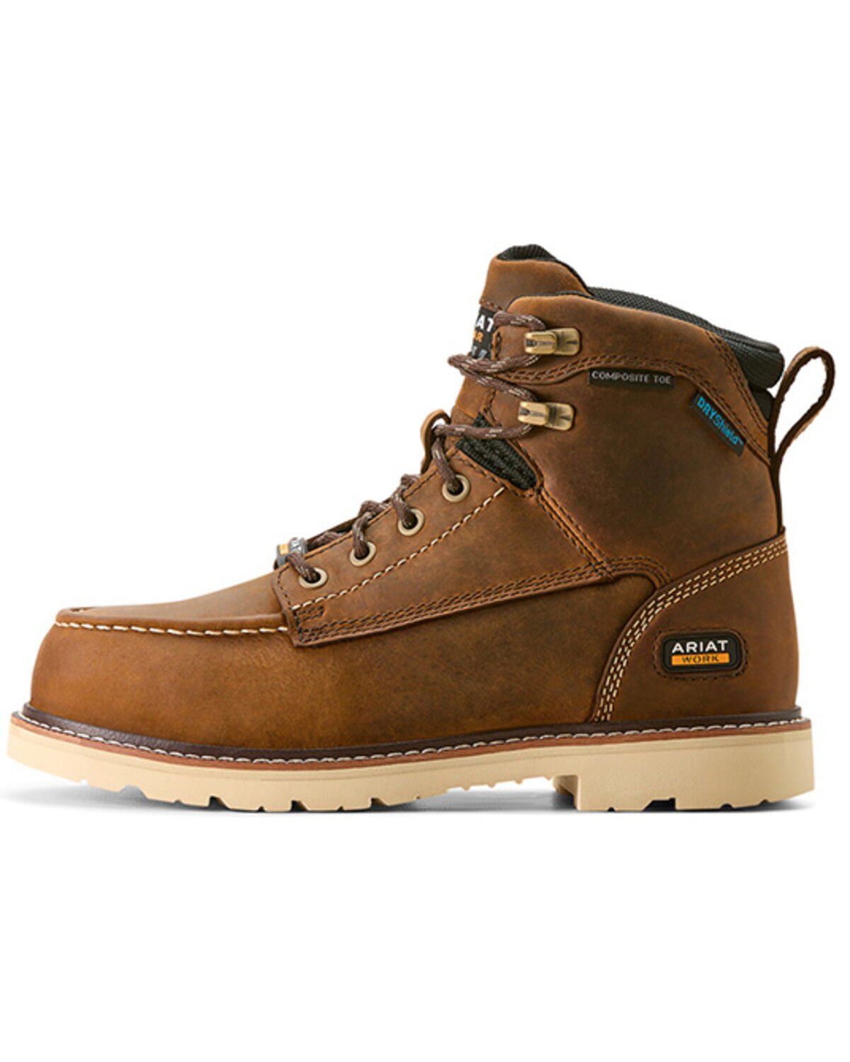 Image #2 - Ariat Women's Rebar Lift Waterproof Work Boots - Composite Toe, Brown, hi-res