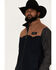 Image #2 - Cinch Men's Solid Color-Block Concealed Carry Zip-Front Wool Vest, Navy, hi-res