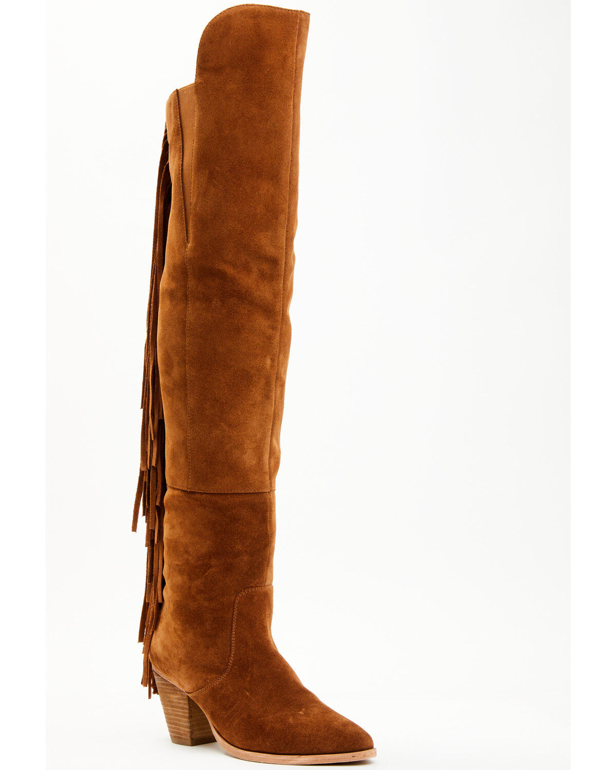 Image #1 - Shyanne Women's Gypset Over The Knee Western Boots - Round Toe, Cognac, hi-res