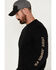 Image #3 - Cody James Men's Bull Skull Logo Graphic Long Sleeve Work T-Shirt, Black, hi-res