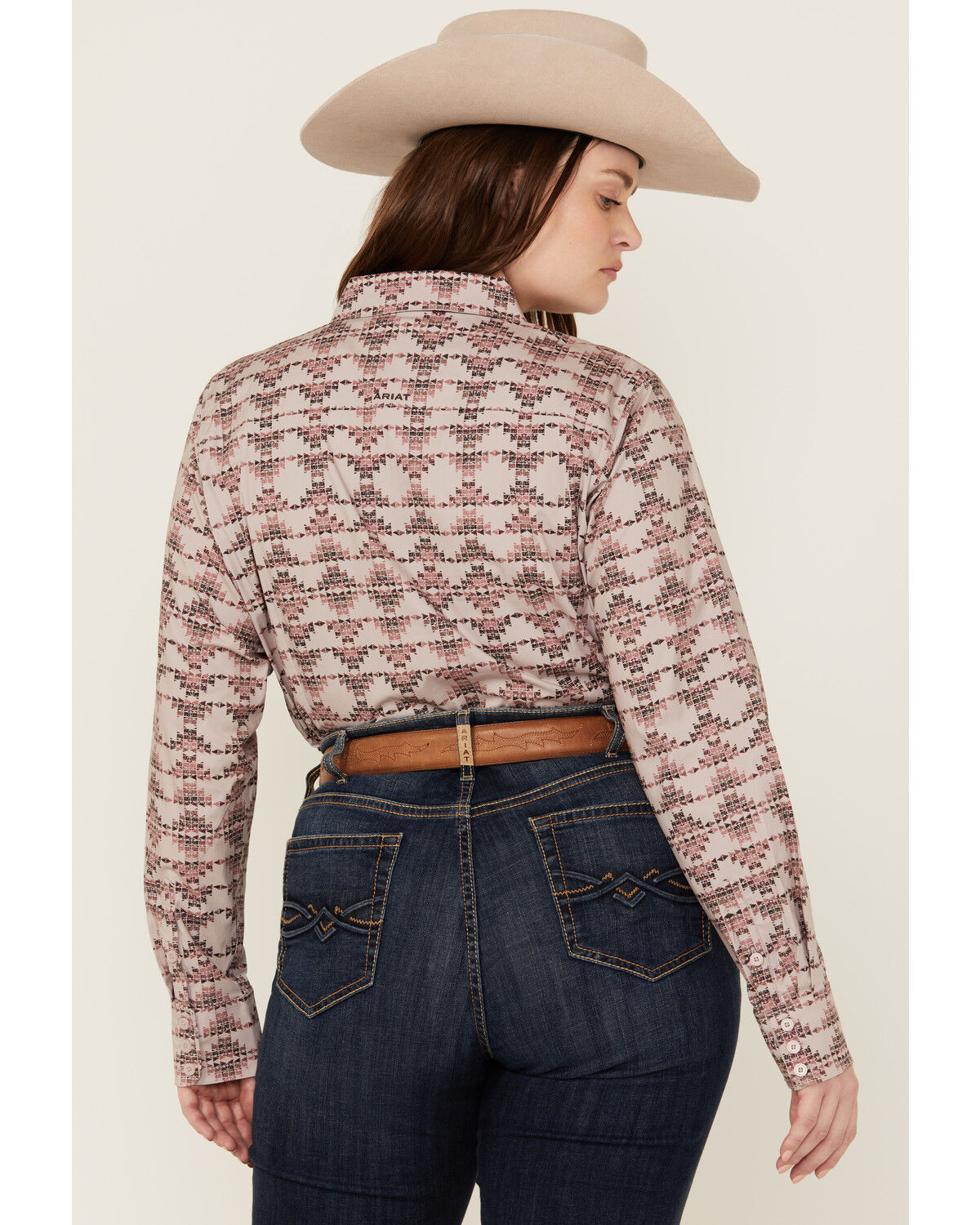 Image #4 - Ariat Women's Kirby Southwestern Print Long Sleeve Button-Down Stretch Western Shirt - Plus, Multi, hi-res
