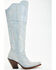 Image #2 - Dan Post Women's Denim Tall Western Boots - Snip Toe, Blue, hi-res