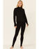 Shyanne Women's 1/2 Zip Logo Sleeve Relaxed Pullover , Black, hi-res