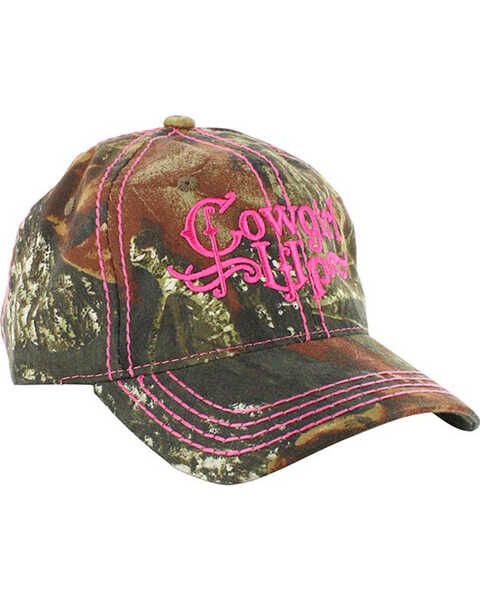Cowgirl Up Women's Mossy Oak Ball Cap, Pink, hi-res