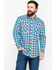 Image #5 - Wrangler 20X Men's Plaid Print Competition Advanced Comfort Long Sleeve Western Shirt , Brown/blue, hi-res