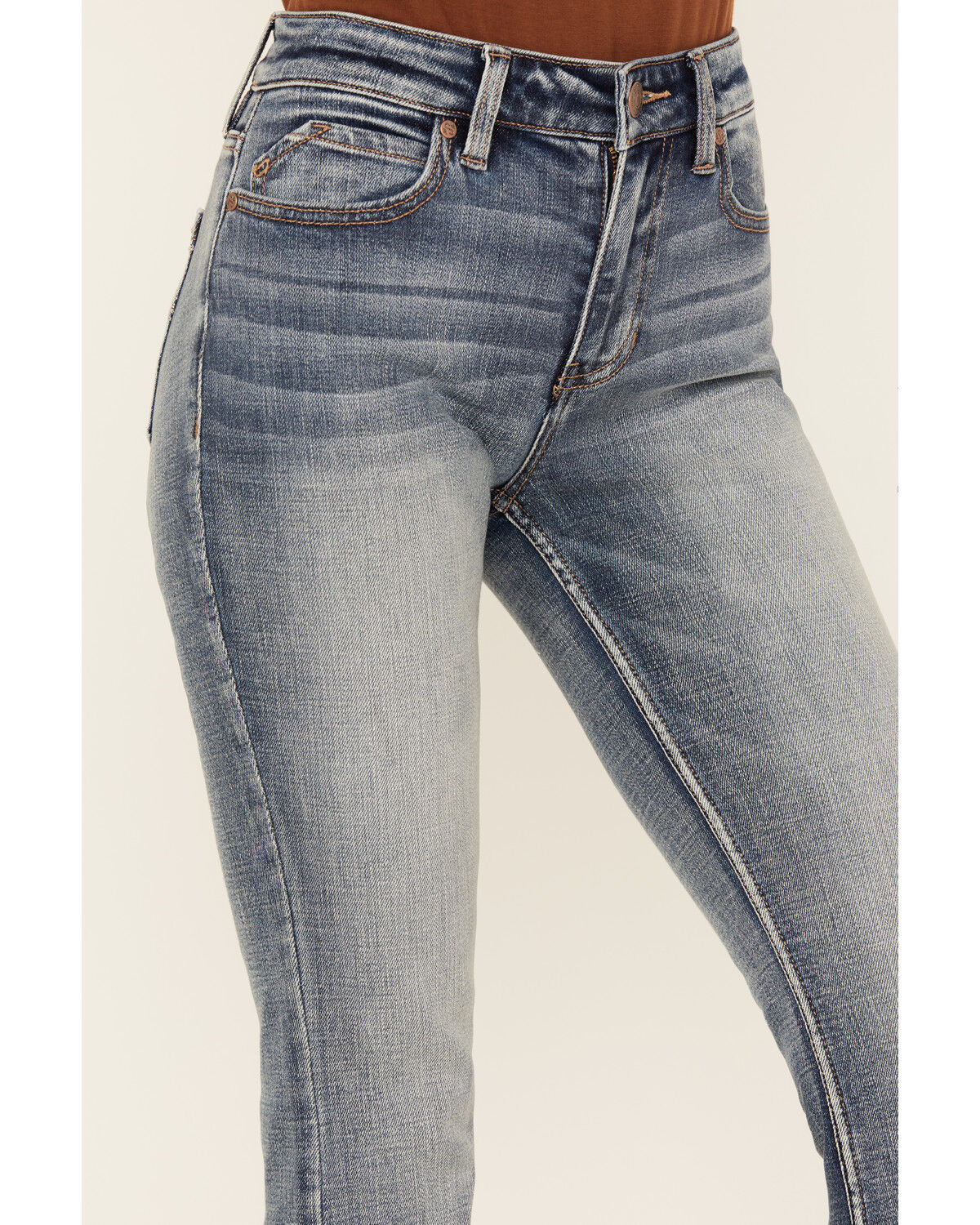 Image #4 - Shyanne Women's Aria Mid Rise Bootcut Stretch Denim Jeans, Medium Wash, hi-res