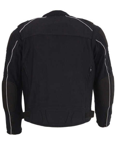 Image #2 - Milwaukee Leather Men's Mesh Racing Jacket with Removable Rain Jacket Liner, Black, hi-res