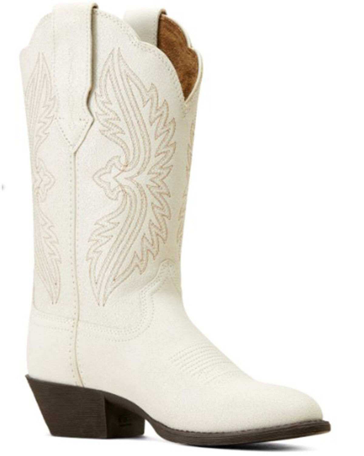 Image #1 - Ariat Women's Heritage StretchFit Western Boots - Round Toe, White, hi-res