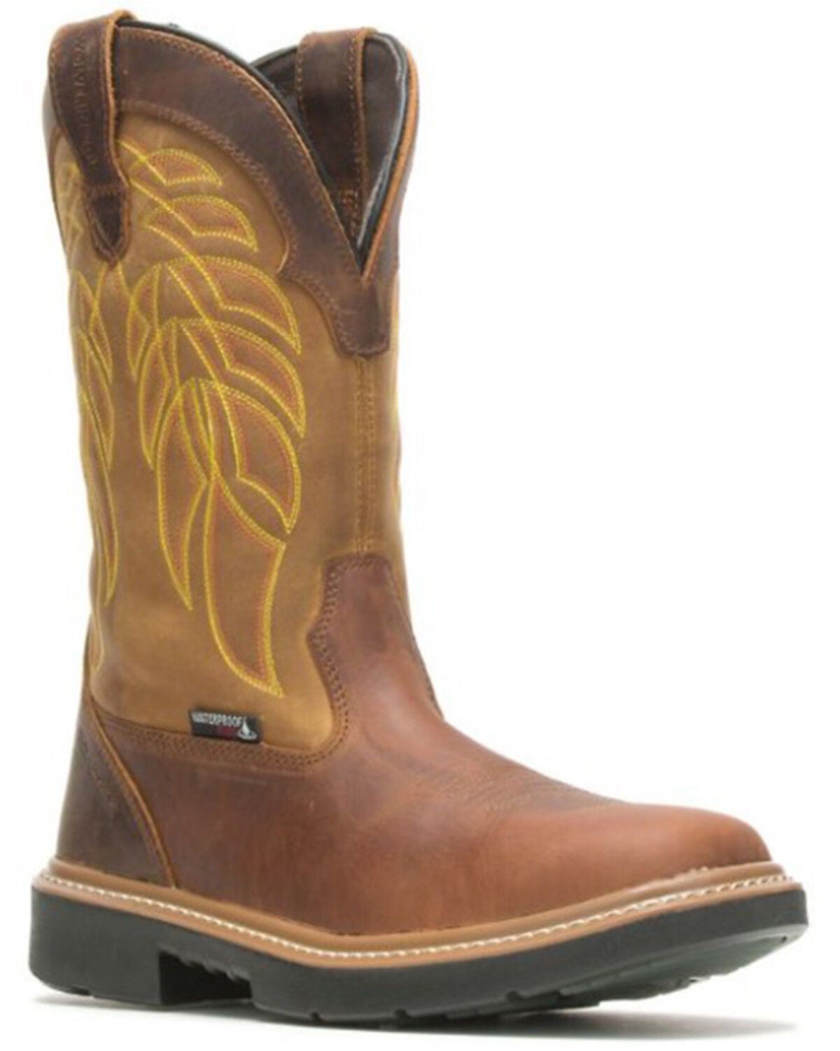 Wolverine Men's Rancher Durashocks&reg; CarbonMAX&reg; Wellington Work Boots - Composite Toe, Gold, hi-res