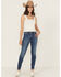 Image #1 - Good American Women's Good Waist Dark Wash High Rise Skinny Stretch Denim Jeans, Dark Wash, hi-res