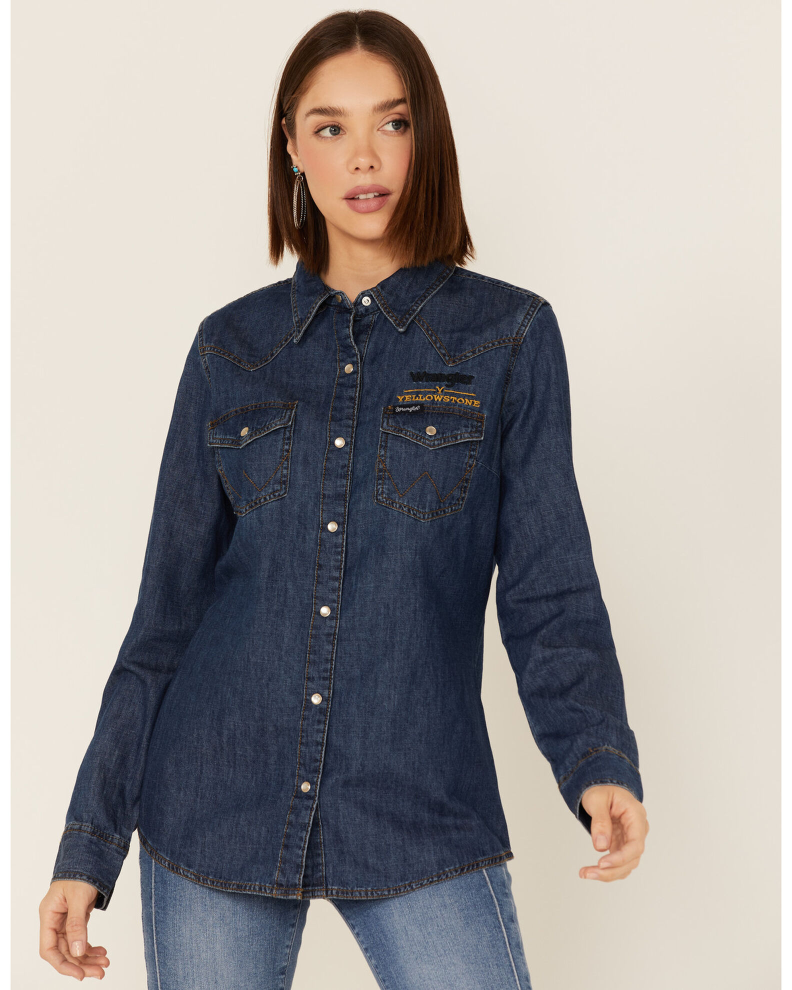 Wrangler pearl snap shirts on sale