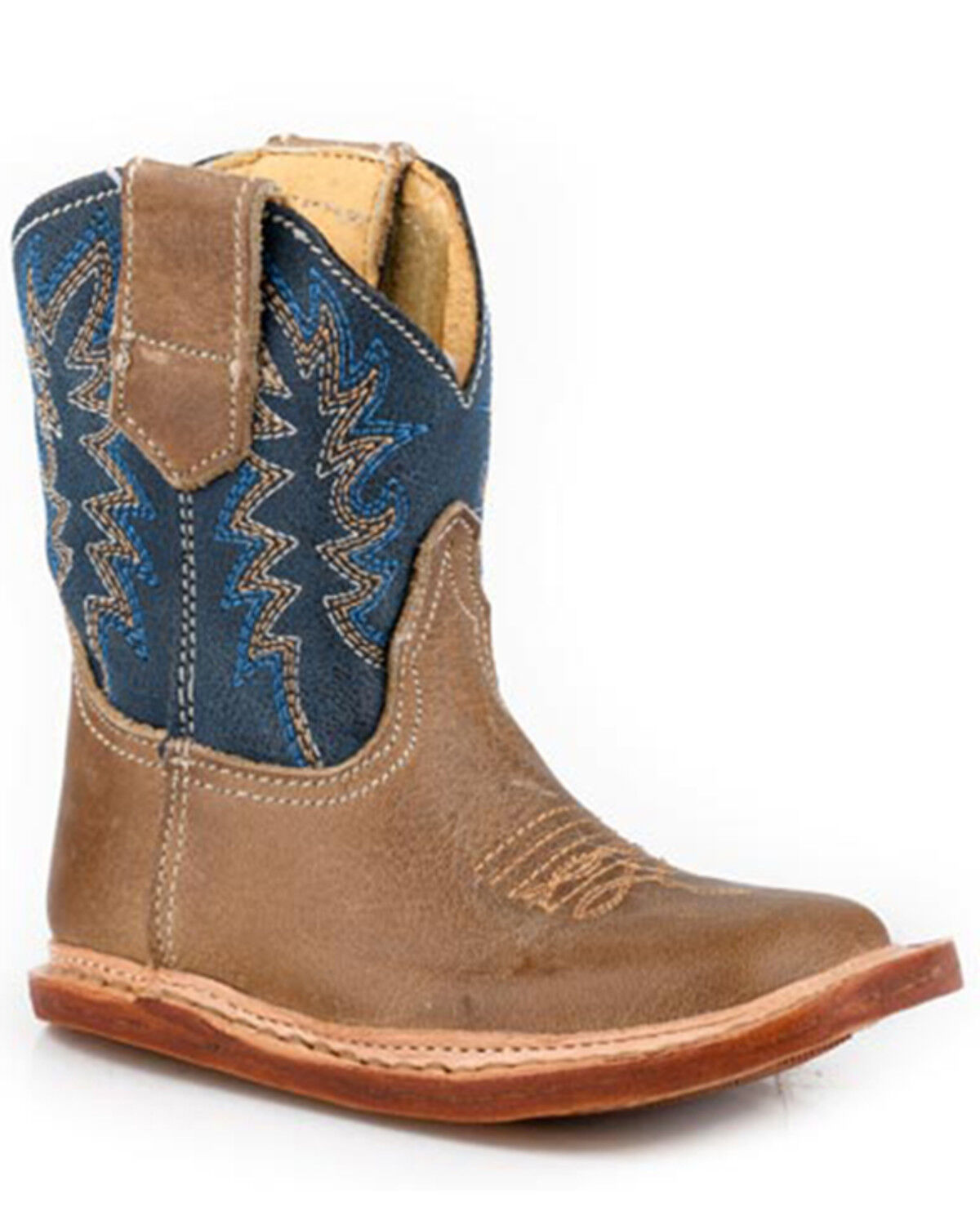 Image #1 - Roper Infant Boys' Cowbabies Bart Western Boots - Broad Square Toe, Brown, hi-res