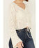 Image #3 - Shyanne Women's Bell Sleeve Cropped Crochet Sweater, Cream, hi-res
