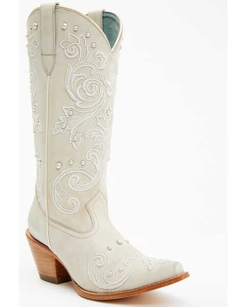 Shyanne Women's Denisse Western Boots - Snip Toe, Cream, hi-res