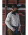 Blue Ranchwear Men's Heavy Twill Long Sleeve Snap Western Shirt , Navy, hi-res