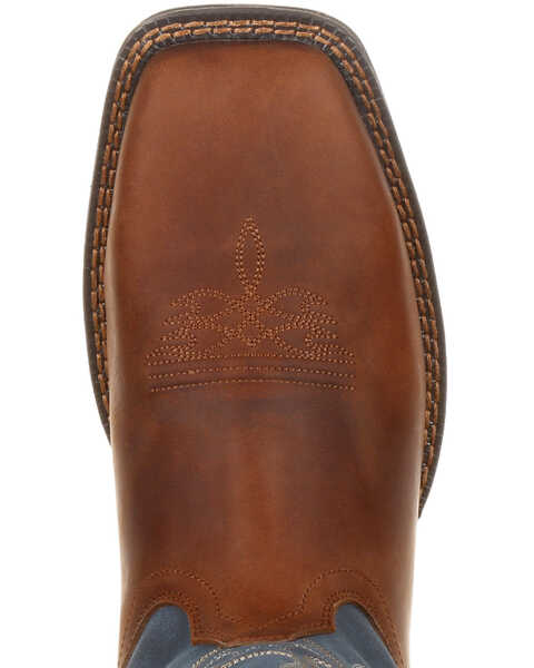 Image #6 - Durango Men's Rebel Western Work Boots - Steel Toe, Brown, hi-res