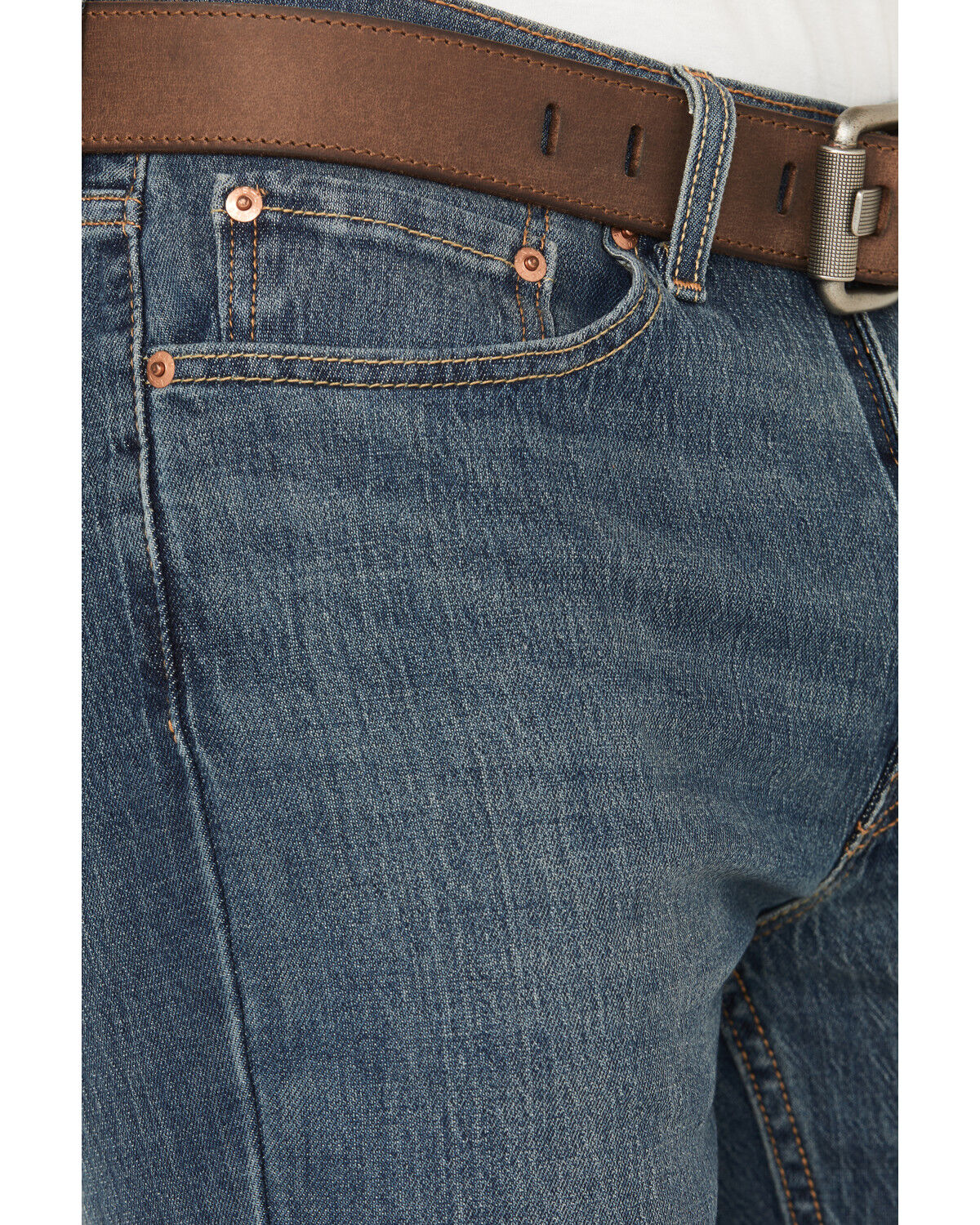 Image #2 - Levi's Men's 514 Medium Wash Straight Stretch Denim Jeans, Medium Wash, hi-res