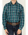 Image #3 - Panhandle Select Boys' Plaid Print Long Sleeve Pearl Snap Western Shirt, Teal, hi-res