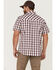 Resistol Men's Bradenton Windowpaine Plaid Short Sleeve Button Down Western Shirt , Off White, hi-res