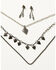 Image #1 - Shyanne Women's Enchanted Forest Diamond Chain Necklace & Earrings Set, Pewter, hi-res
