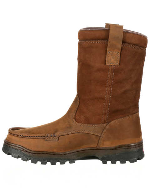 Image #3 - Rocky Men's Outback Waterproof Work Boots - Moc Toe, Brown, hi-res