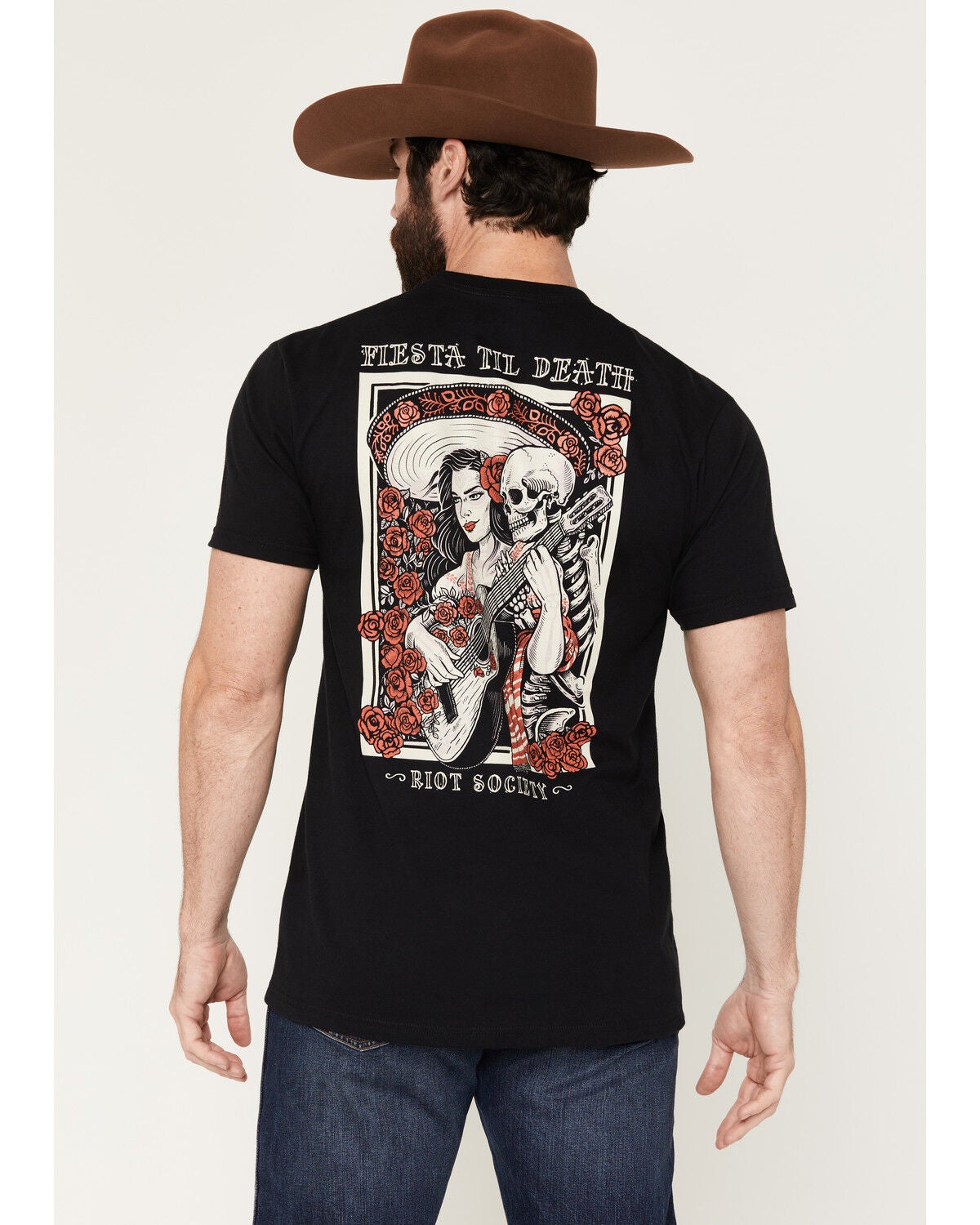 Riot Society Men's Fiesta Til Death Short Sleeve Graphic T-Shirt, Black, hi-res