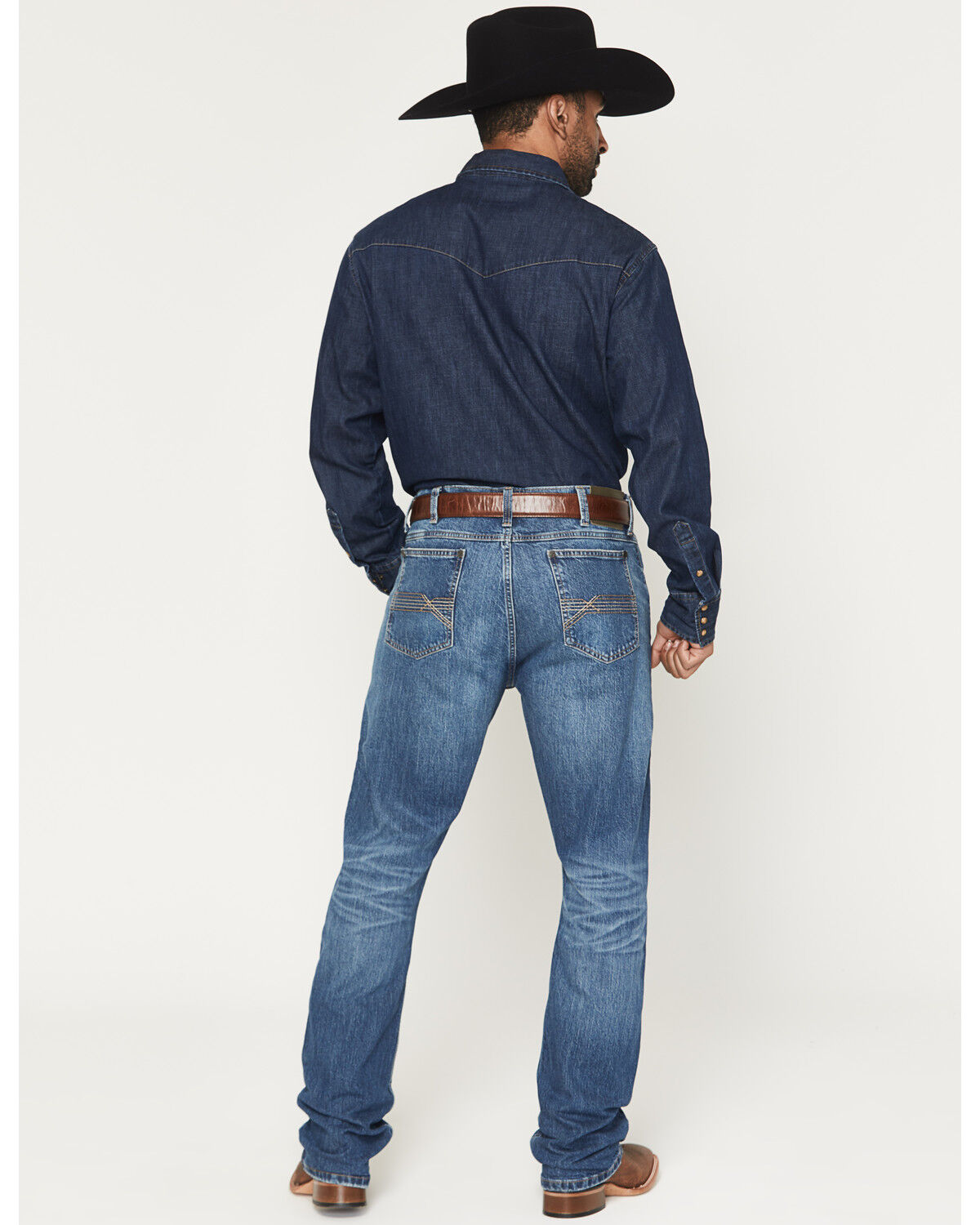 Image #4 - Wrangler 20X Men's 42MWX Chandler Medium Wash Vintage Bootcut Stretch Denim Jeans, Medium Wash, hi-res