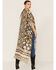 Image #4 - Flying Tomato Women's Floral Print Duster Kimono, Black, hi-res