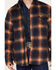 Image #3 - Wrangler Men's Plaid Print Quilt Lined Snap Shirt Jacket, Navy, hi-res