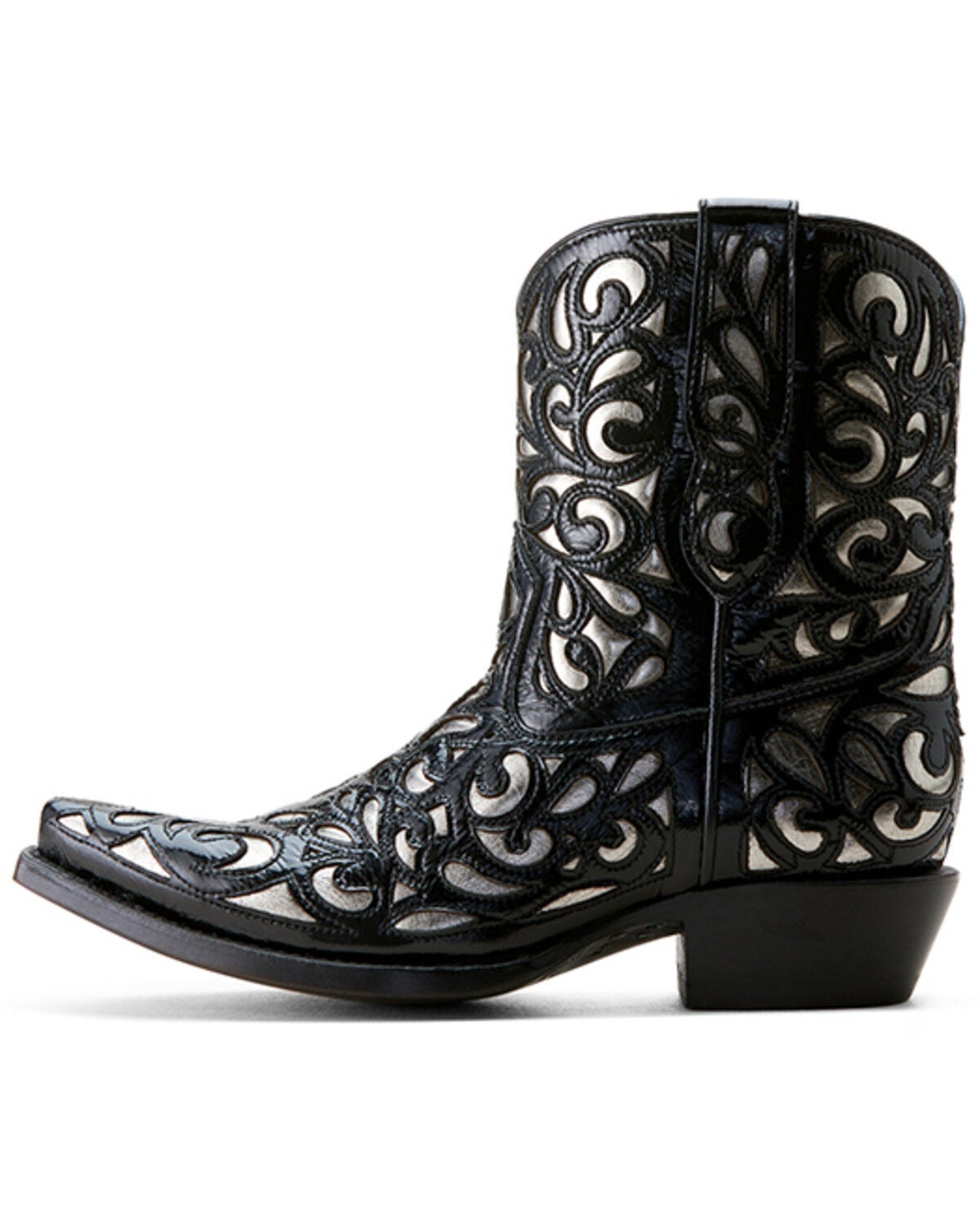 Image #2 - Ariat Women's Valentina Outlay Western Booties - Snip Toe, Black, hi-res
