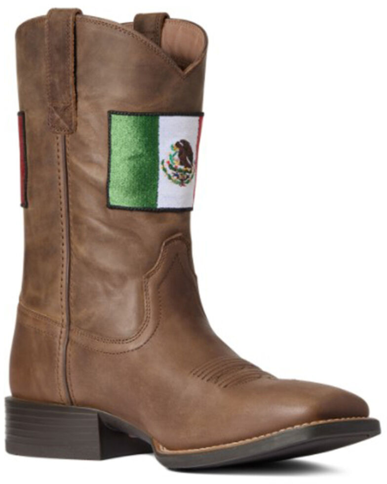 Ariat Men's Sport Orgullo Mexicano II Western Boots - Broad Square Toe, Brown, hi-res