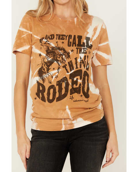 Image #3 - Bohemian Cowgirl Women's Call This Rodeo Bleached Short Sleeve Graphic Tee, Brown, hi-res