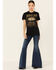 Image #2 - Kerusso Women's Heroes Ride Off Into The West Graphic Short Sleeve Tee, Black, hi-res