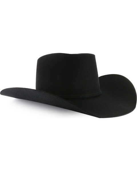 Rodeo King Brick 5X Felt Cowboy Hat, Black, hi-res