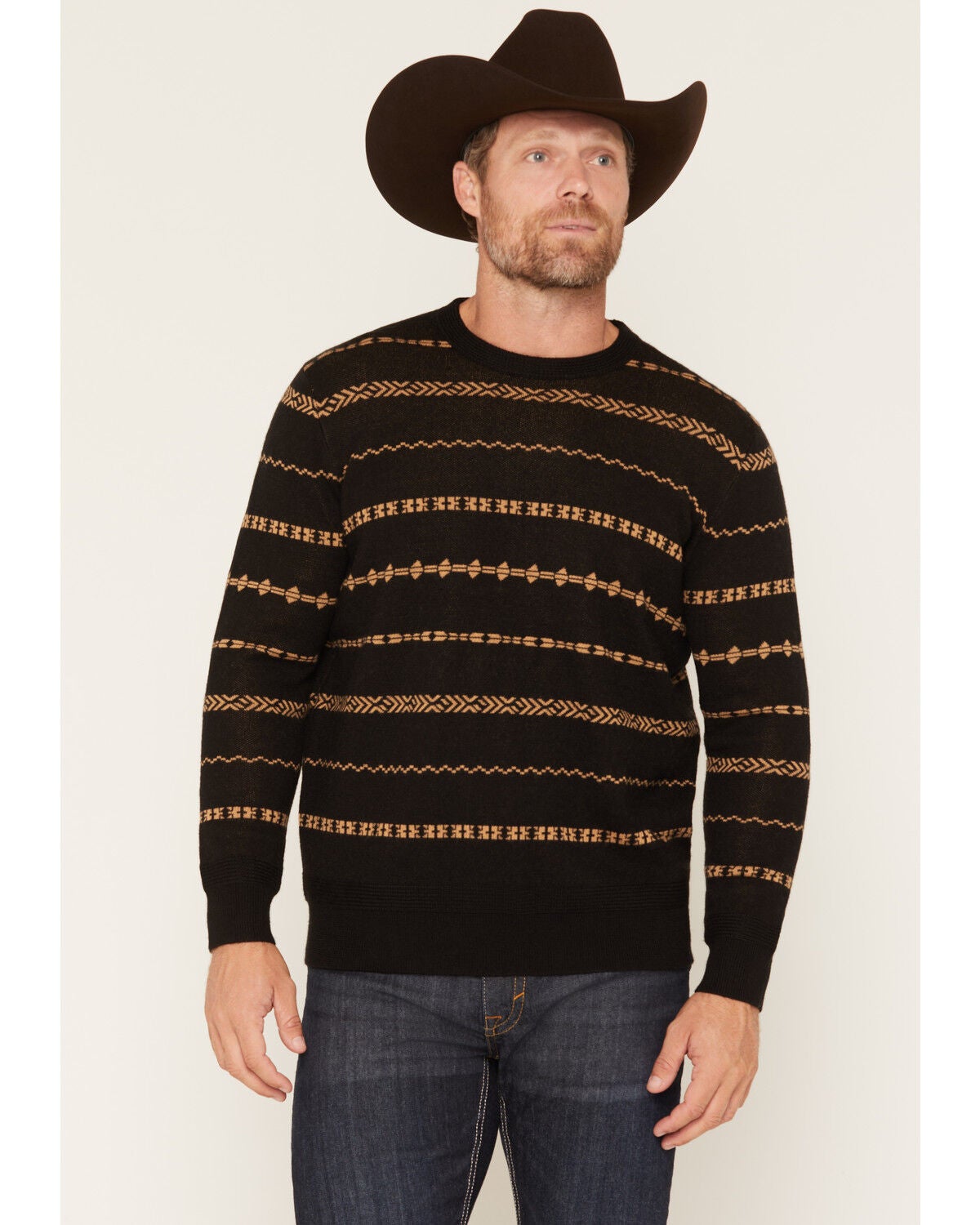 Image #1 - Cody James Men's Rhodes Crew Neck Sweater, Black, hi-res