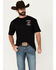 Image #2 - Cowboy Hardware Men's American By Birth Short Sleeve T-Shirt, Black, hi-res