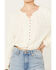 Image #3 - Jolt Women's Egret Lace Trim Button Down Long Sleeve Top, Cream, hi-res