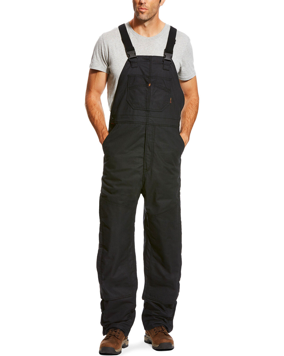 Image #1 - Ariat Men's FR Insulated Bib 2.0 Overalls, Black, hi-res