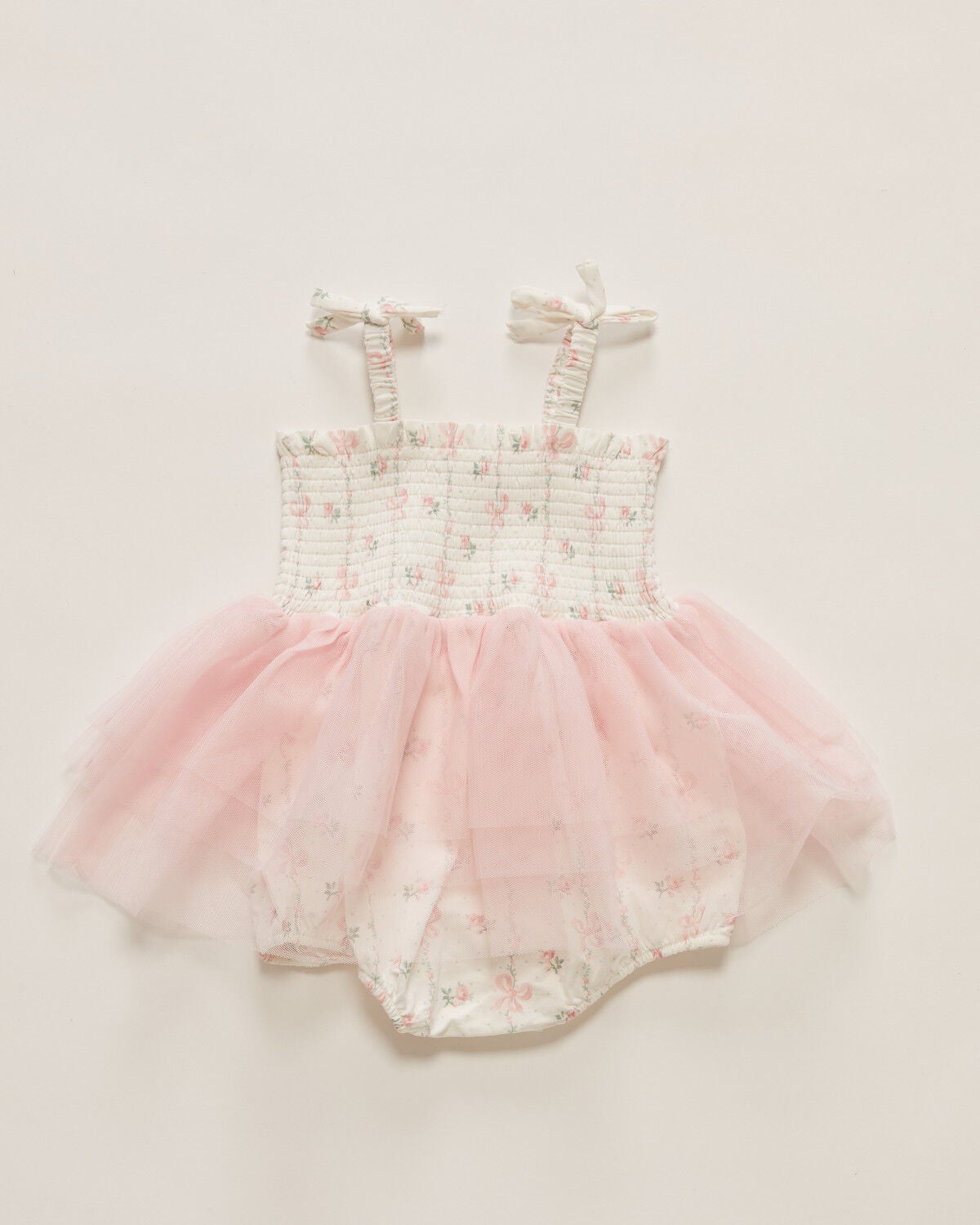 Image #1 - Angel Dear Infant Girls' Bow Bubble Tutu Onesie, Pink, hi-res