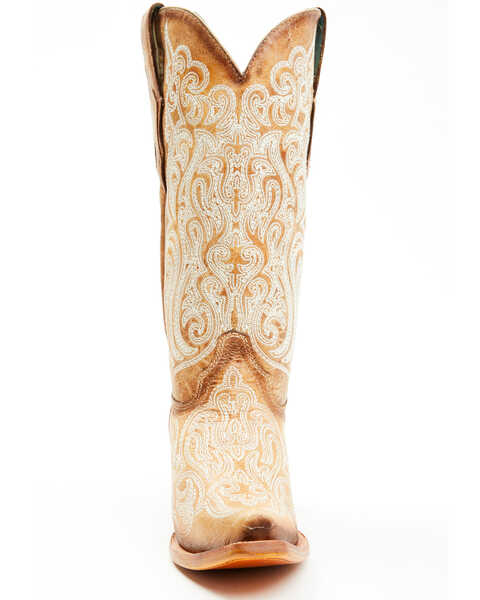 Image #4 - Corral Women's Crackled Western Boots - Snip Toe , Beige, hi-res