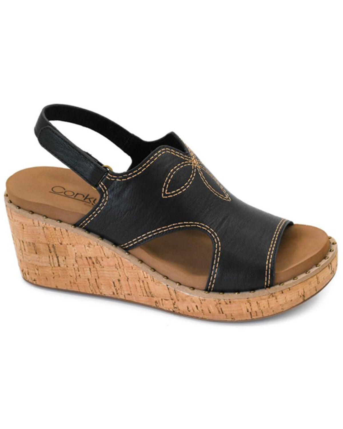 Corky's Women's Darlin Sandals, Black, hi-res