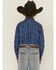 Image #4 - Ariat Boys' Southwestern Striped Long Sleeve Button-Down Western Shirt, Blue, hi-res