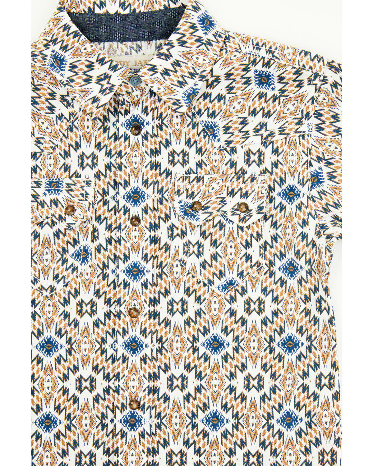 Image #2 - Cody James Toddler Boys' High Plains Southwestern Print Short Sleeve Western Shirt, Tan, hi-res